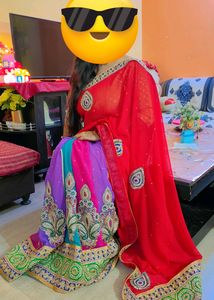 Multicolor Embroidered Saree (Women)