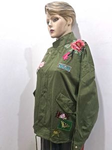 Zara Rare Find Emberiodery  Womens  Green Jacket