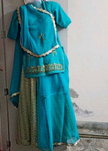 Sky Blue Rajputi Poshak/rajasthani Dress