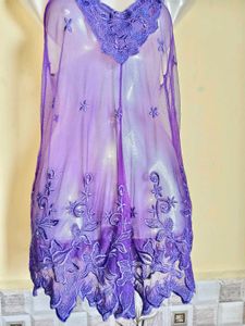 🎁Buy 2 Get 1 Free 🎁Purple Embroidered Nightgown