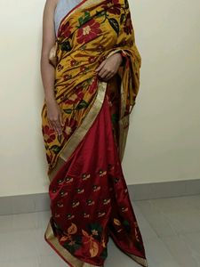 Full Embroidery Silk Saree