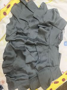 Grey Ruffle Skirt