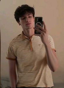 Stripped Polo Tshirt 🤍