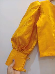 Yellow Shiny Blouse