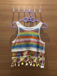 Crochet Rainbow Top