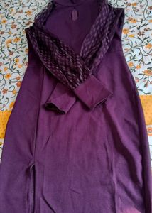 Elegant Purple Midi Dress