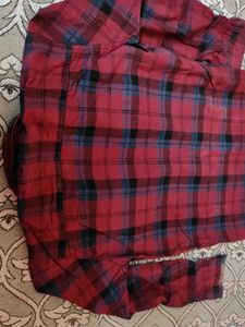 Red Plaid Flannel Shirt