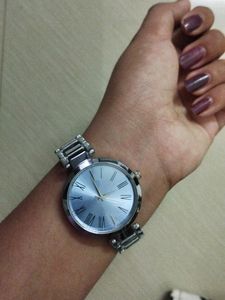 Ladies Pretty Watch Silver Color