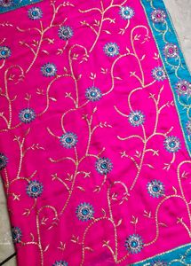 Elegant Pink n blue saree