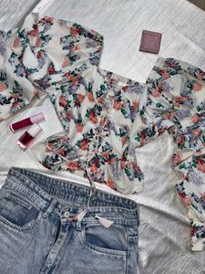 New Floral Print Top