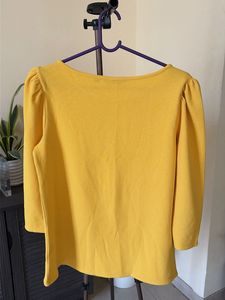 Yellow Top with Puff Sleeves