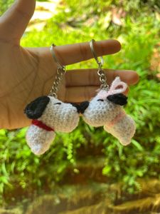 Crochet Handmade Keychain Snoopy