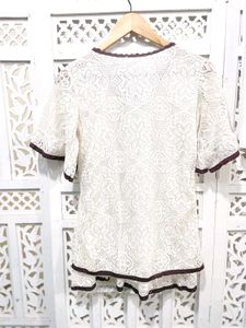 Korean Whit Bow Top C