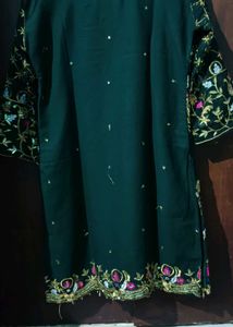 Emerald Green Embroidered Tunic