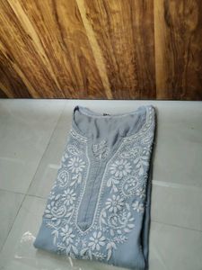 Lucknowi Chikankari Tunic Top