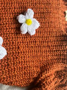 Floral Crochet Sweater