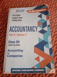 Accountancy Textbook - Class XII, Part A Vol II