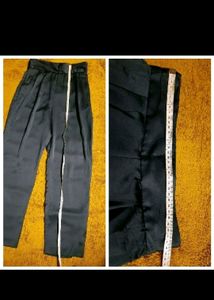 Navy Blue Satin Trouser