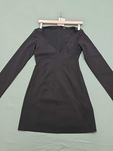 ZARA Black Long Sleeve Mini Dress