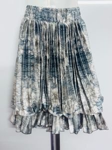 Floral Pleated Skirt