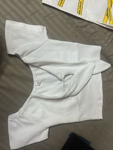 White Cropped Top