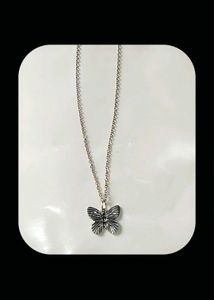 Butterfly Pendant Necklace &amp; Earrings