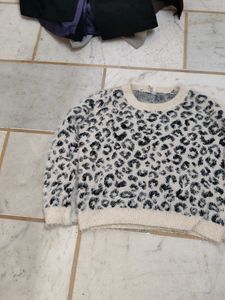 Leopard Print Fuzzy Sweater