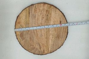 Round Wooden Chopping Board With Bark