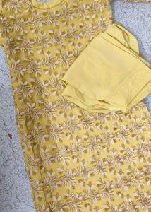 Yellow Embroidered Kurta Set
