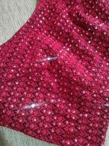 Red Sequin Blouse