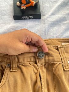Tan Unisex denim Jeans