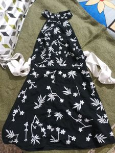 Floral Black Dress