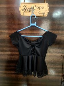 Cutest Peplum Top with Bow at back 😍