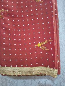 Elegant Polka Dot Saree