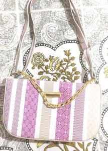 Striped Shoulder Bag