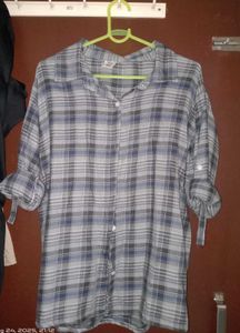 Plaid Button-Up Shirt