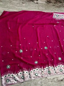 Rani Colour Brand New Saree