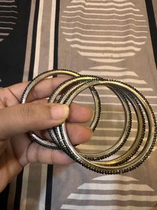 Set of 4 Green Crystal Bangles