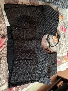 Elegant Black Sequin Blouse with tag