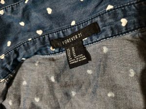 Size S/M 🎁Buy 2 Get 1 Free🎁 Denim Heart Top