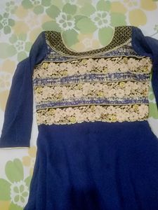 Gorgeous Blue Embroidered Anarkali Suit