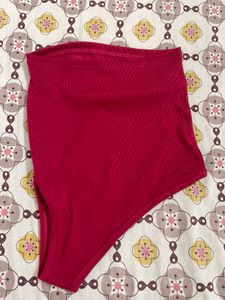 💖 Pink One Shoulder Crop Top – Cut-Out Style