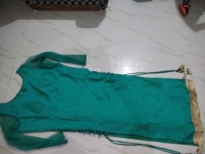 Elegant Green &amp; Blue Kurta Set