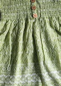 Light Green Coloured Chikankari Top/Tunic