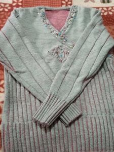 Embroidered Detail Knit Sweater