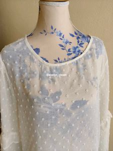 Sheer Swiss Dot Blouse