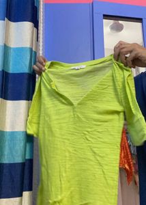 Lime Green Top see through