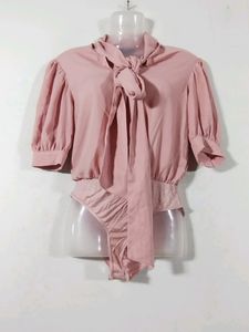 Peach Casual Bodycon Dress (Women)