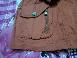 Brown Hooded Jacket