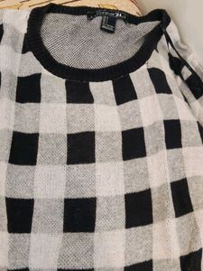 Checkered Pullover Sweater